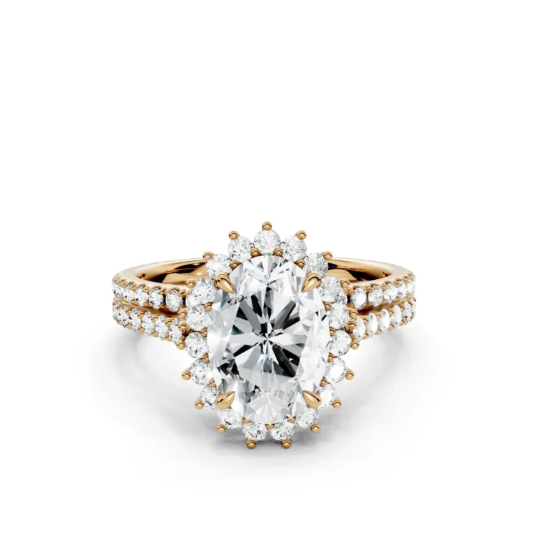 01 Cherish Halo Oval Bridal Set