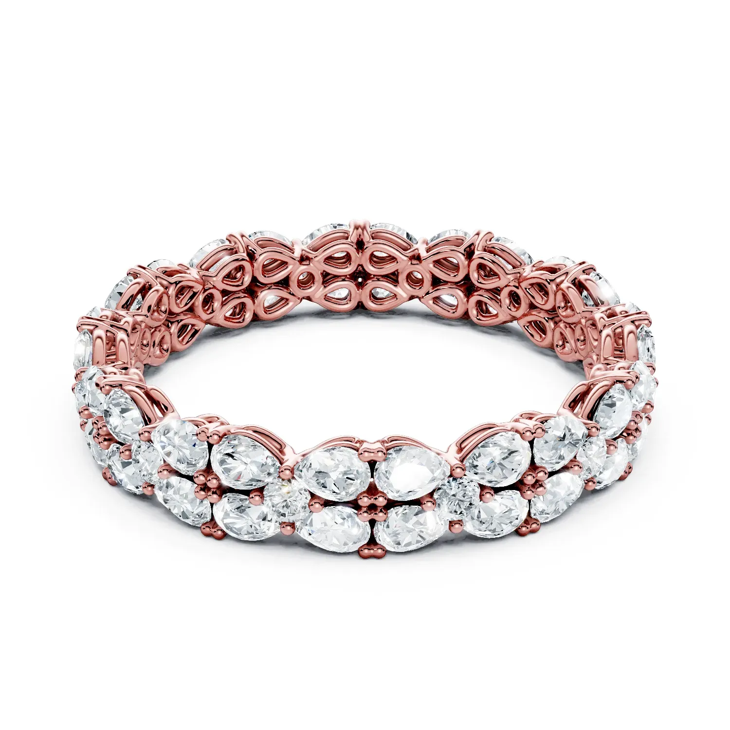 01 Eternity Multiple Row Prong Setting Light Pass Decorative full coverage round pear 3.9 01 Eternity Multiple Row Prong Setting Light Pass Decorative full coverage round pear 3.9