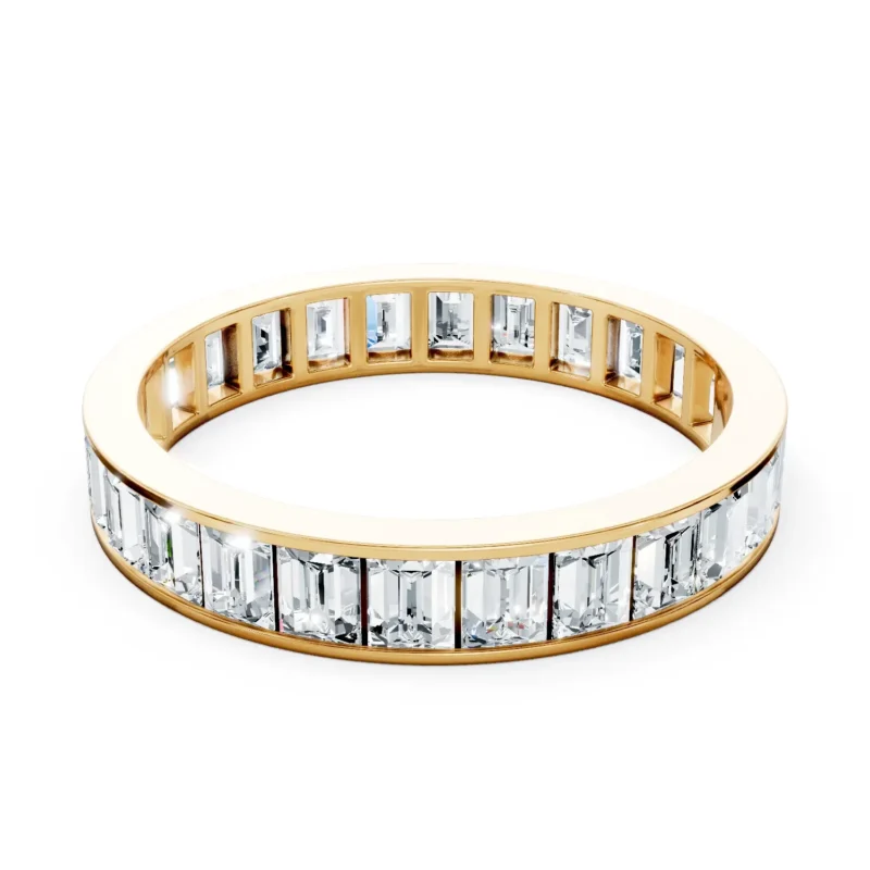 01 Eternity Single Row Channel Setting Light Pass North South full coverage emerald 3.4