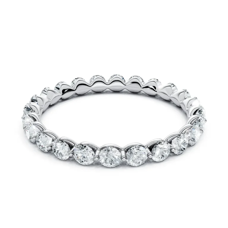 01 Eternity Stack Single Row Bar Setting Bezel Base full coverage round 2.3