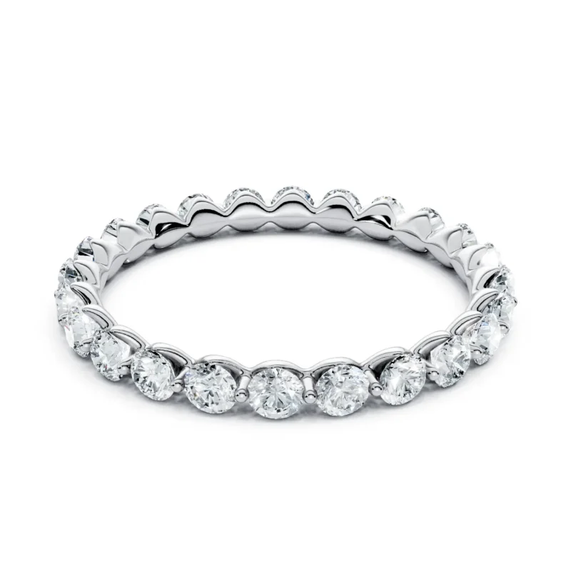 01 Eternity Stack Single Row Bar Setting Bezel Base full coverage round 2.3