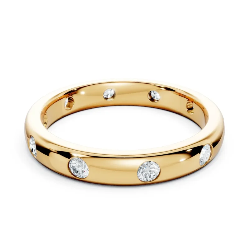 01 Eternity Stack Single Row Flush Setting Light Pass full coverage comfort fit round 3.2