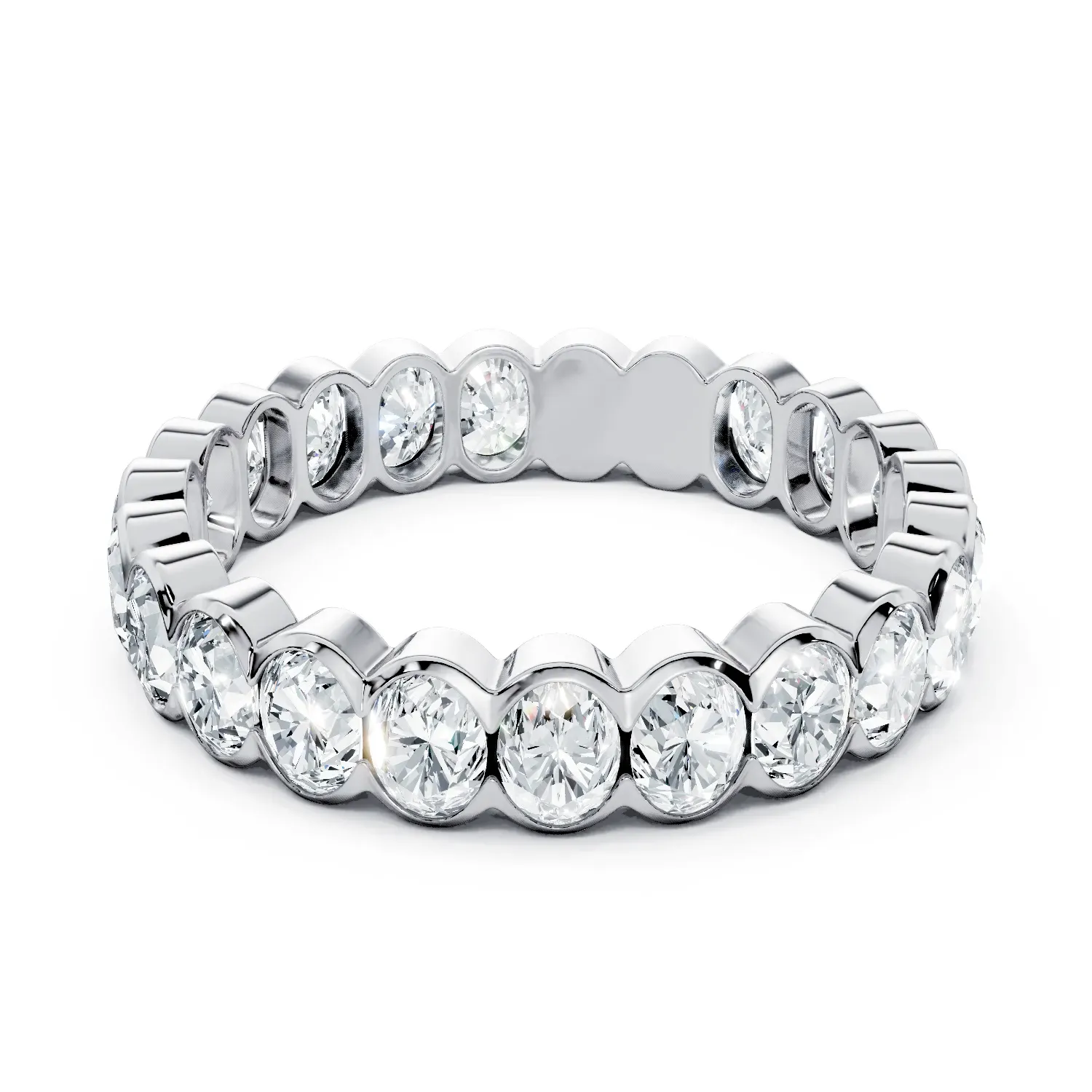 01 Eternity Stack Single Row Half Bezel Light Pass North South full coverage oval 4.0