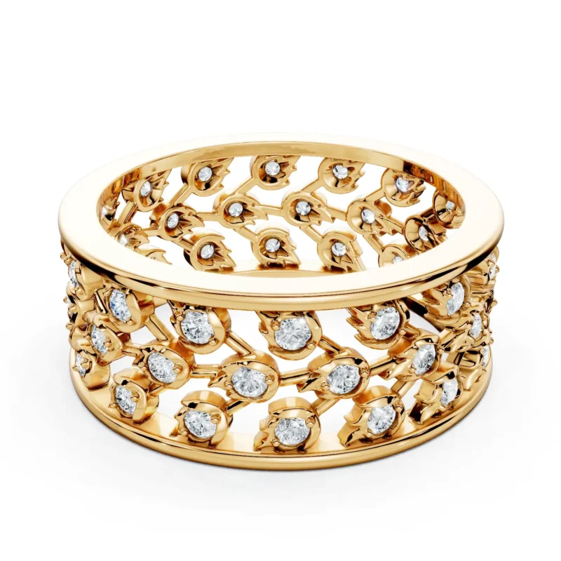 01 Fashion Multiple Row Bezel Setting Light Pass Decorative straight fit full coverage round 8.2