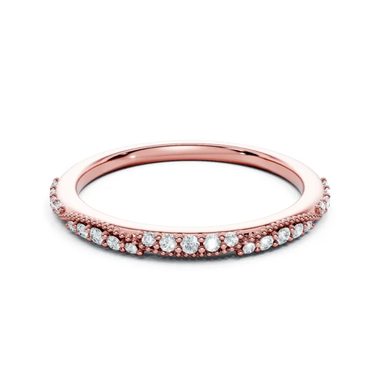 01 Fashion Single Row Pave Setting Prunus mume Bezel Base Decorative full coverage round 1.8