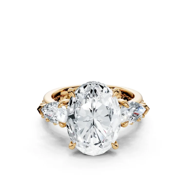 01 Forever Oval with Side stone Bridal Set