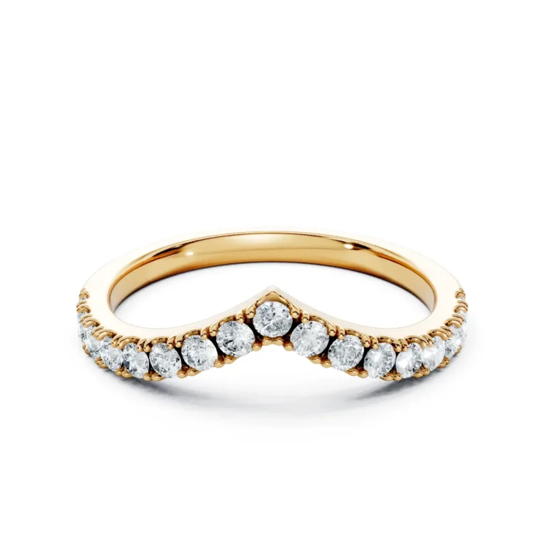 01 Stack Single Row curved Pave Setting U Pave Bezel Base 1 2 coverage round 2.0