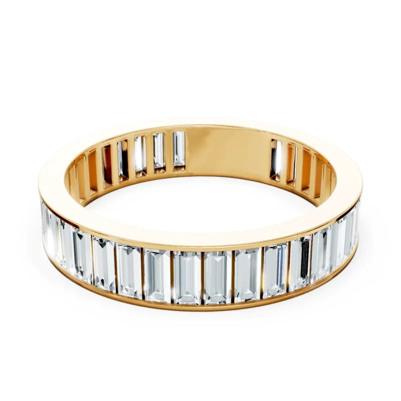 1 Eternity Single Row Channel Setting Light Pass North South full coverage emerald 4.1