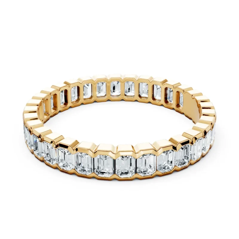 1 Eternity Stack Single Row Half Bezel Light Pass North South full coverage emerald 3.1