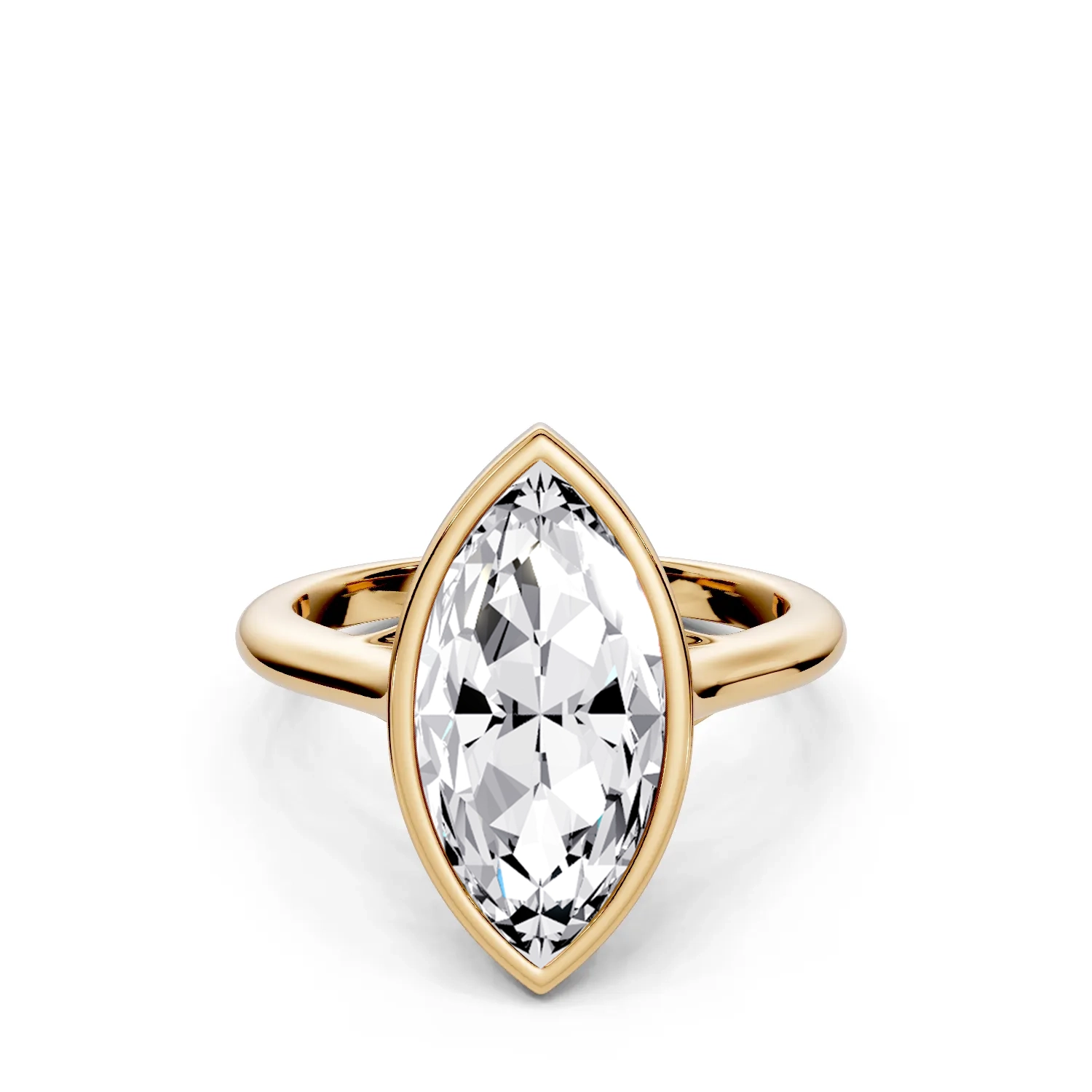 1 Solitary Fashion Bezel Bridge Floating Standard Profile Solitaire Standard marquise engagement ring 1