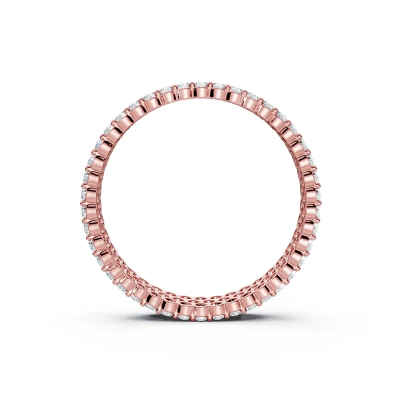 10 Eternity Multiple Row Prong Setting Prunus mume Light Pass Misaligned Arrangement full coverage round 4.010