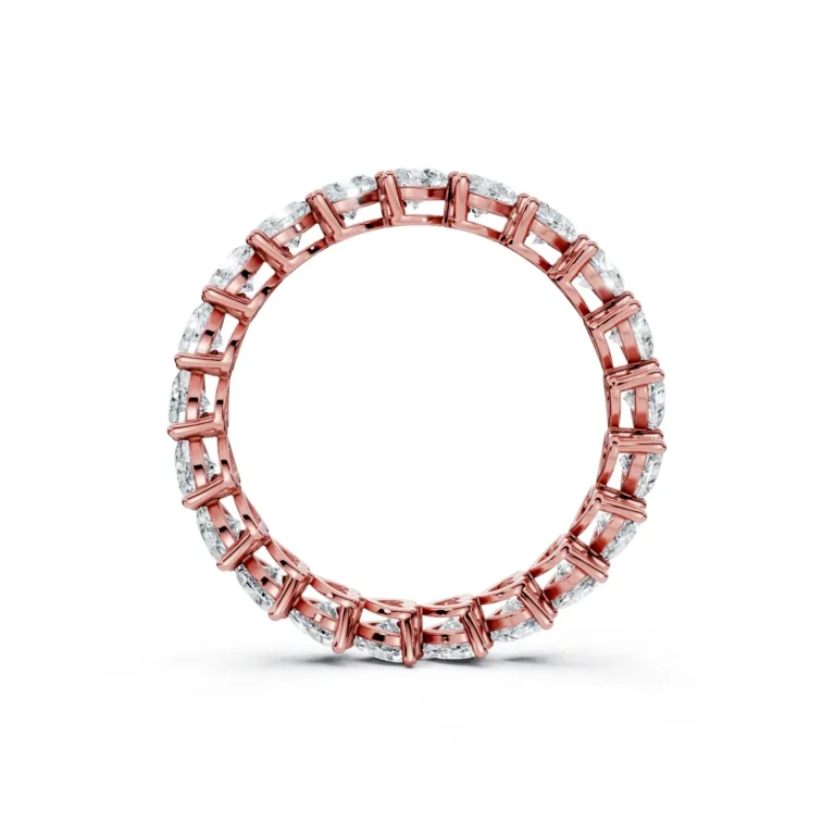 10 Eternity Stack Single Row Prong Setting Light Pass East West full coverage heart 3.0