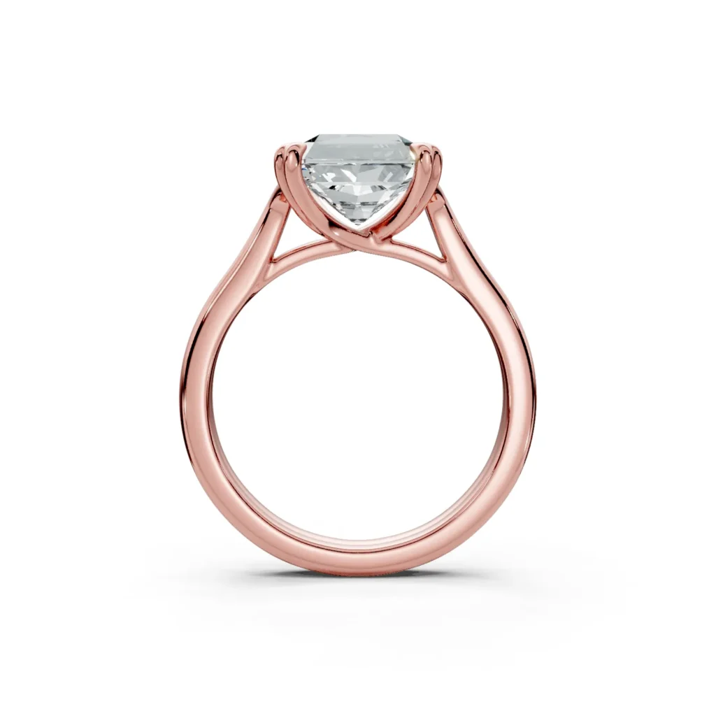 10 Solitary Fashion Heart Prong Cathedral Standard Profile Double Shank radiant engagement ring 1