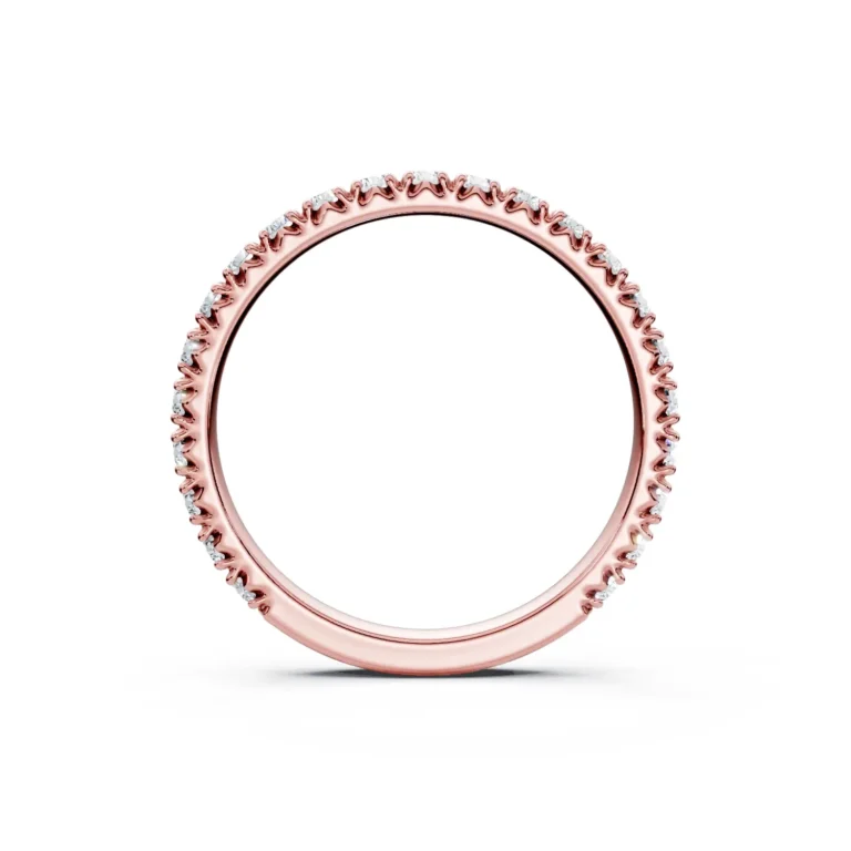 10 Stack Single Row Pavé Setting French Pavé Bezel Base 3 4 coverage round 2.3