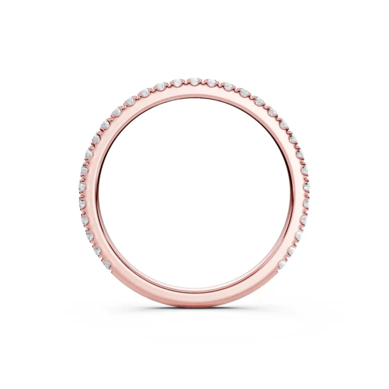 10 Stack Single Row Pavé Setting U Pavé Bezel Base 3 4 coverage round 1.6