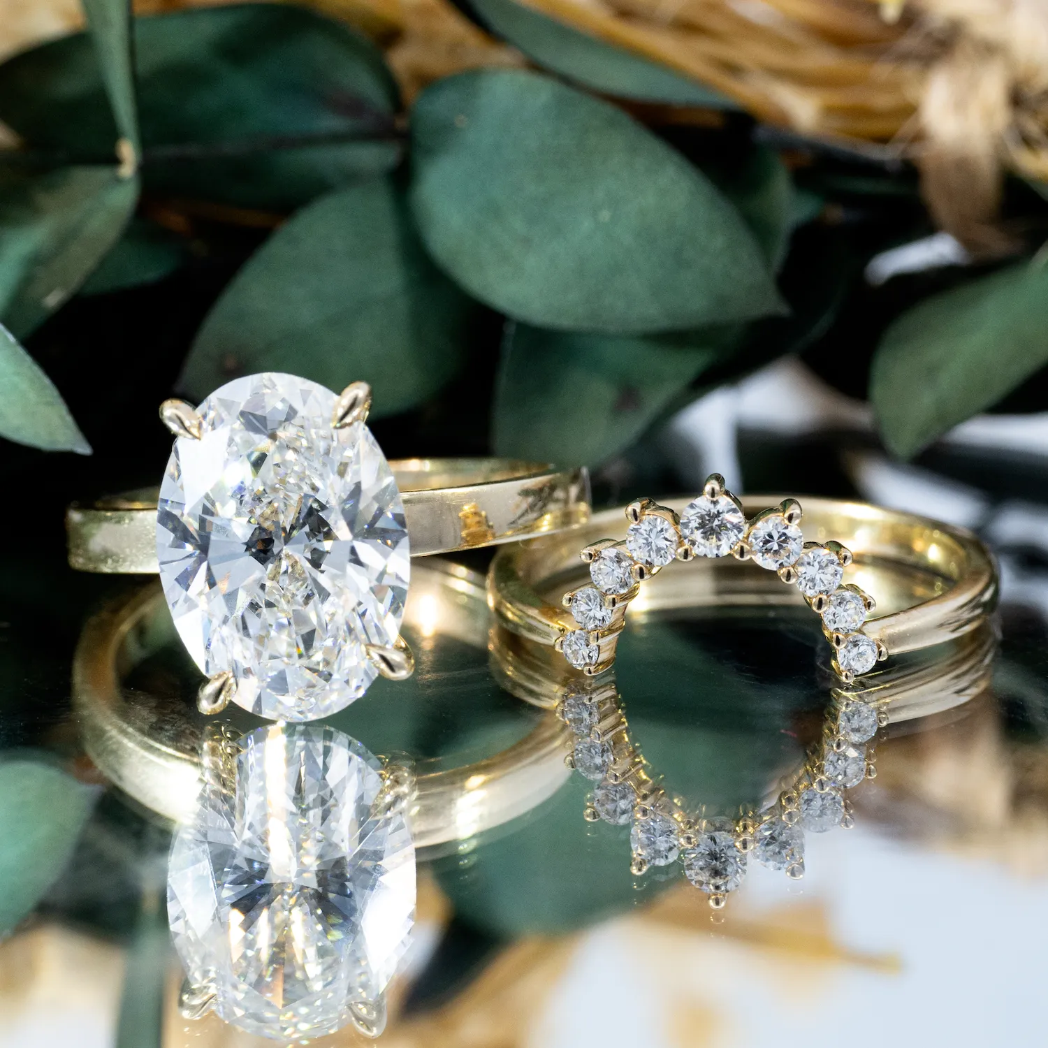 15 Vow Oval with Half Halo 15 Vow Oval with Half Halo