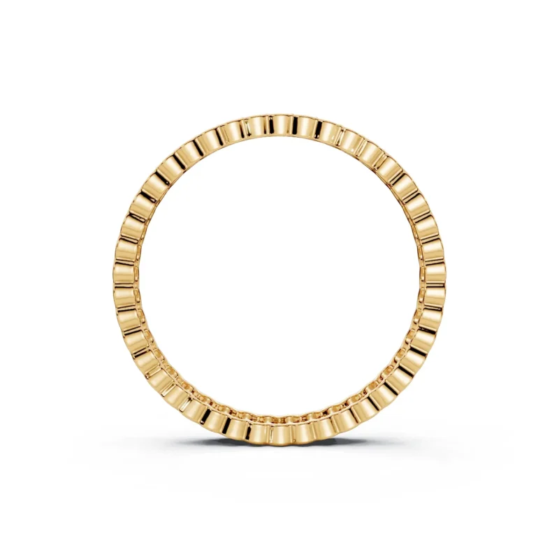 2 Eternity Multiple Row Half Bezel Prunus mume Light Pass Misaligned Arrangement full coverage round 3.2