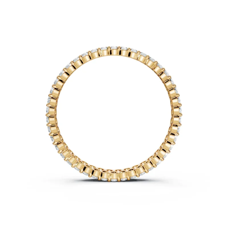 2 Eternity Multiple Row Prong Setting Prunus mume Light Pass Misaligned Arrangement full coverage round 2.8