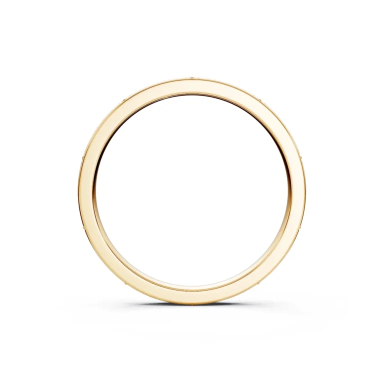 2 Eternity Stack Single Row Flush Setting Bead and Bright Bezel Base full coverage comfort fit round 1.8