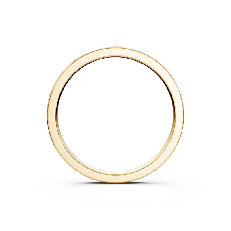 2 Eternity Stack Single Row Flush Setting Bead and Bright Bezel Base full coverage comfort fit round 1.8