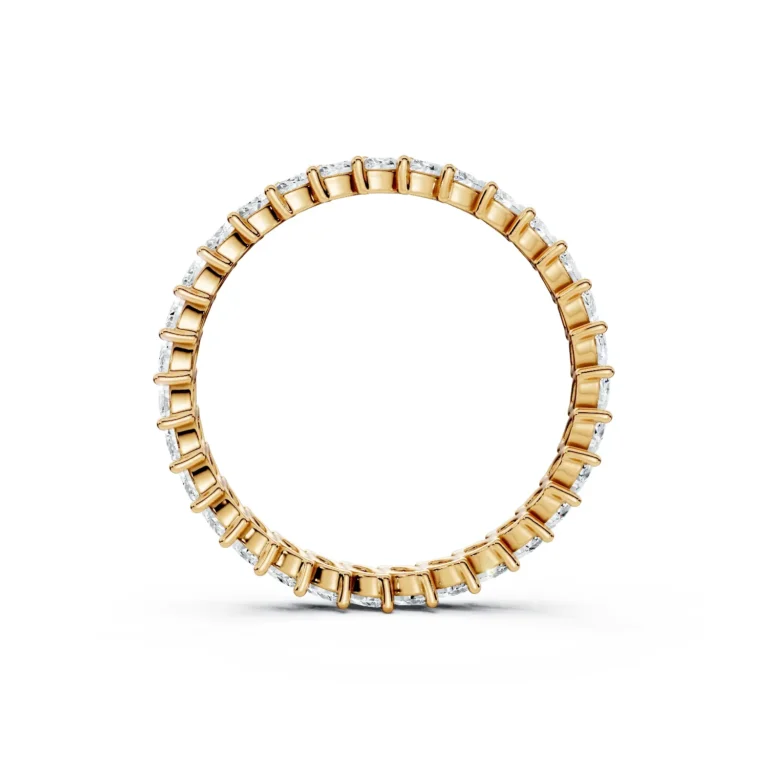 2 Eternity Stack Single Row Prong Setting Light Pass Alternative full coverage marquise 2.9