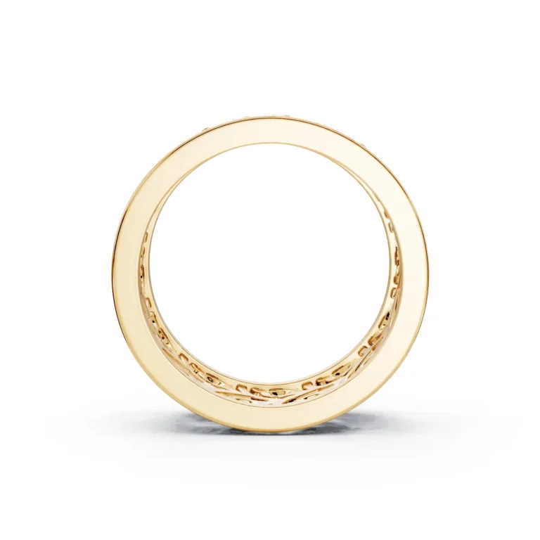 2 Fashion Multiple Row Bezel Setting Light Pass Decorative straight fit full coverage round 8.0