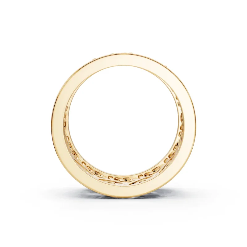 2 Fashion Multiple Row Bezel Setting Light Pass Decorative straight fit full coverage round 8.0