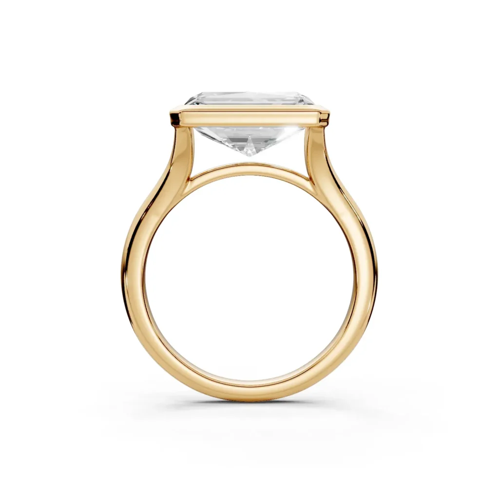 2 Solitary Fashion Bezel Standard Profile Solitaire Comfort radiant engagement ring 1