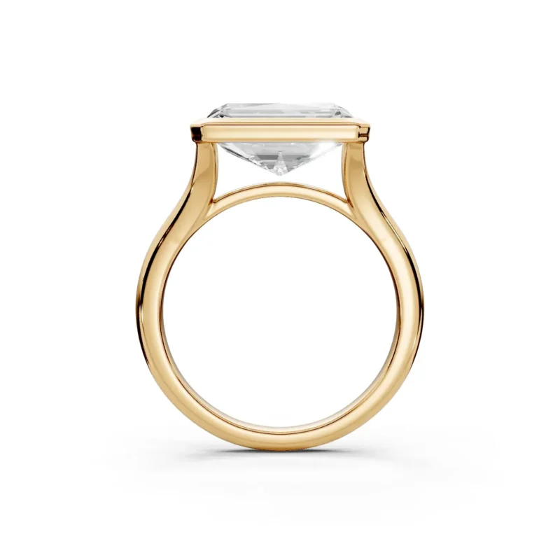 2 Solitary Fashion Bezel Standard Profile Solitaire Comfort radiant engagement ring 1