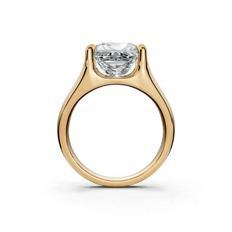 2 Solitary Fashion Four Prong Standard Profile Y Shank princess engagement ring 1