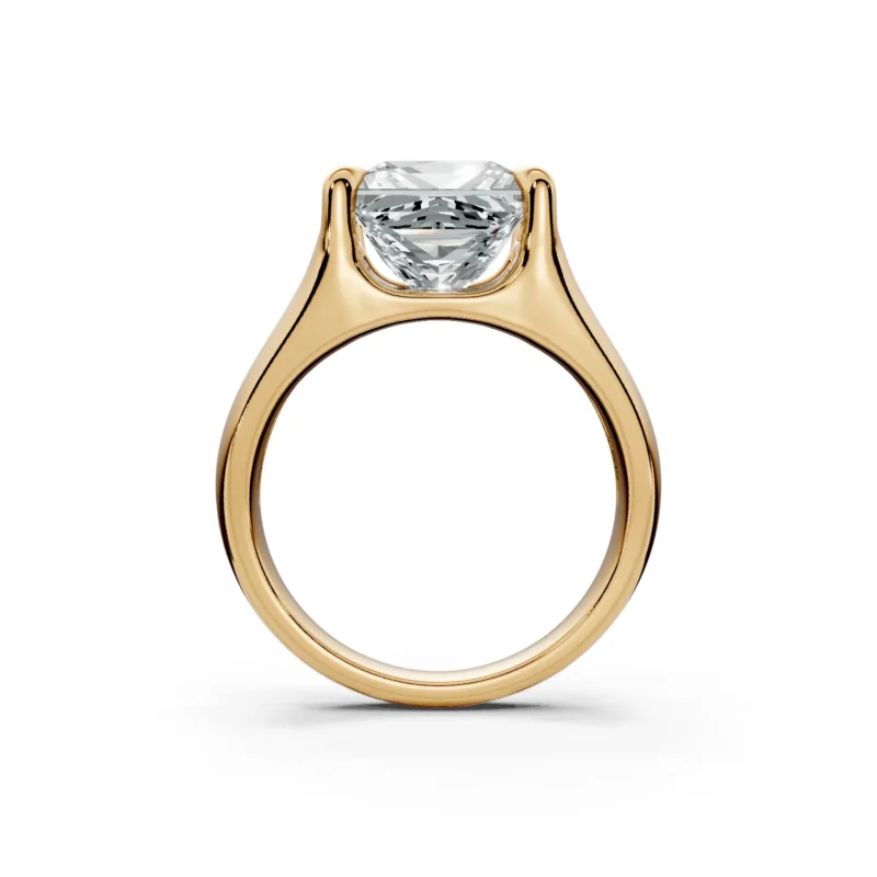 2 Solitary Fashion Four Prong Standard Profile Y Shank princess engagement ring 1