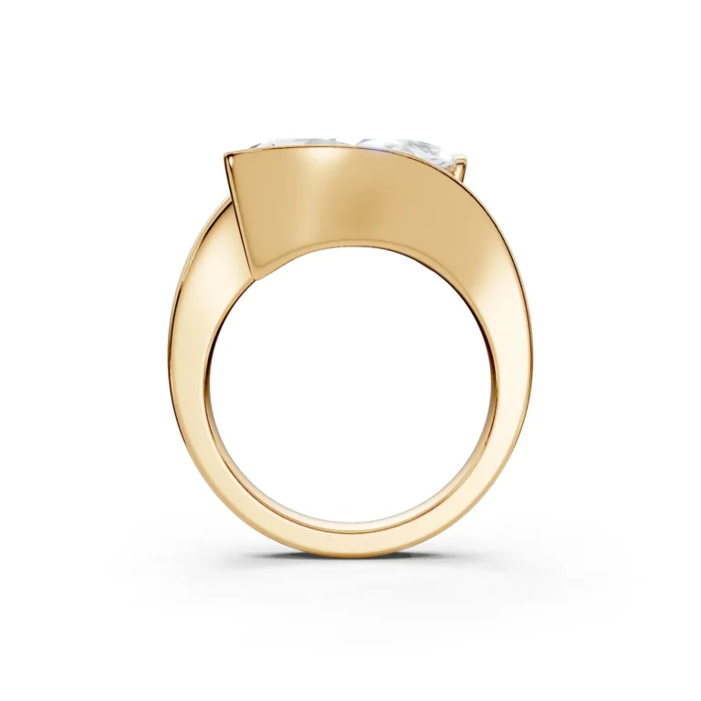 2 Solitary Fashion Half Bezel Light Pass Standard Profile Split Shank marquise engagement ring 1