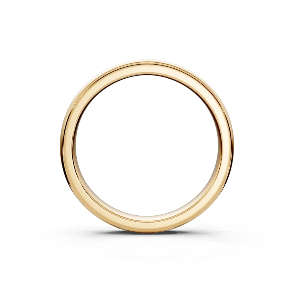 3 Single Row solitaire comfort fit 3mm wedding ring