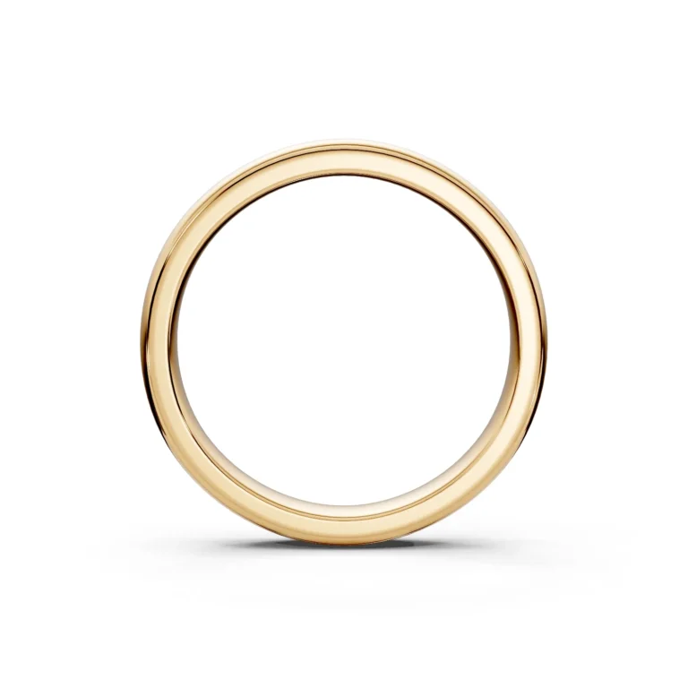 3 Single Row solitaire comfort fit 3mm wedding ring