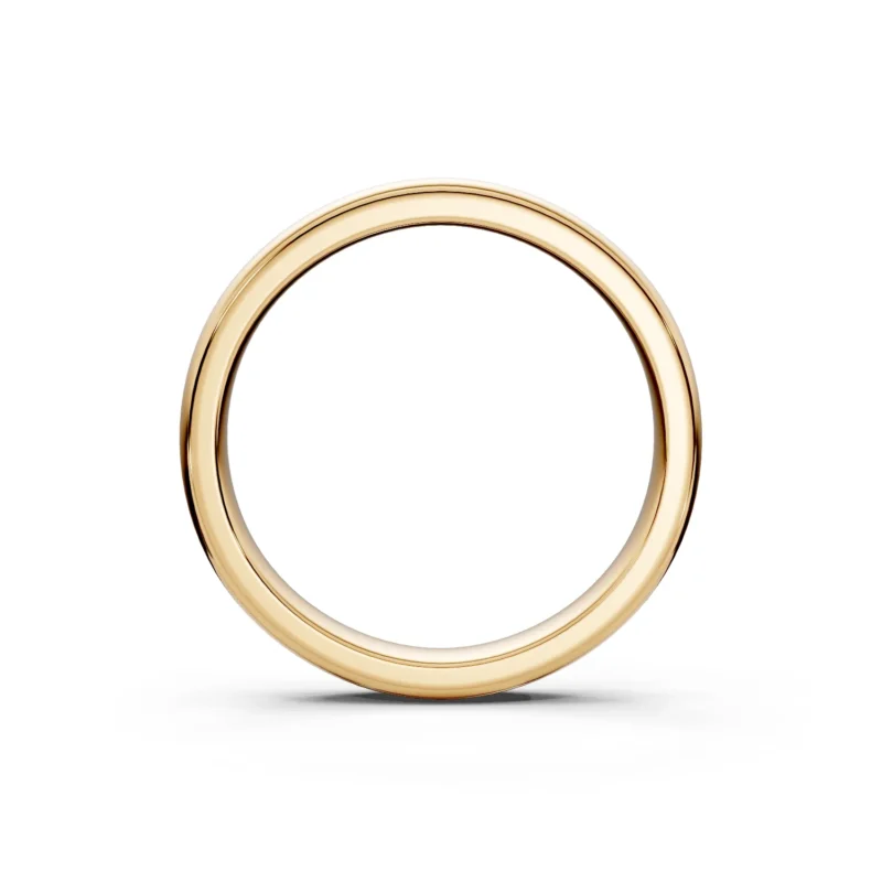 3 Single Row solitaire comfort fit 3mm wedding ring