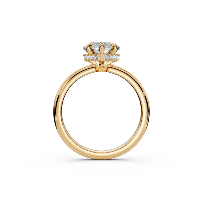 3 Solitary Four Prong Hidden Halo Low Profile Solitaire Comfort marquise 转换自 png