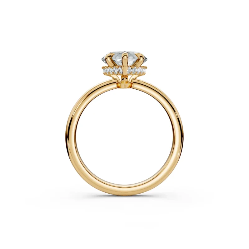 3 Solitary Four Prong Hidden Halo Low Profile Solitaire Comfort marquise 转换自 png