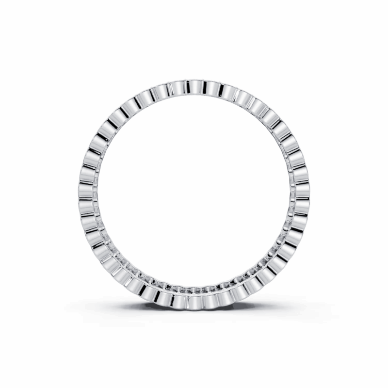 6 Eternity Multiple Row Half Bezel Prunus mume Light Pass Misaligned Arrangement full coverage round 4.2