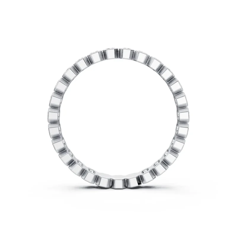 6 Eternity Stack Single Row Bezel Setting Light Pass North South full coverage emerald 2.9