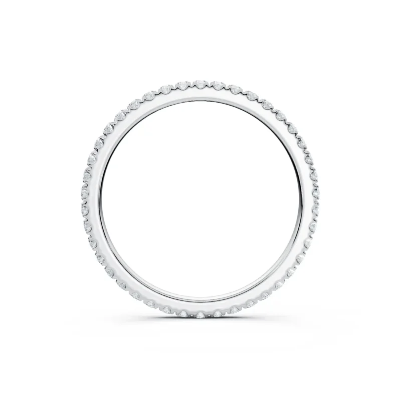 6 Stack Single Row Pavé Setting U Pavé Bezel Base full coverage round 1.6