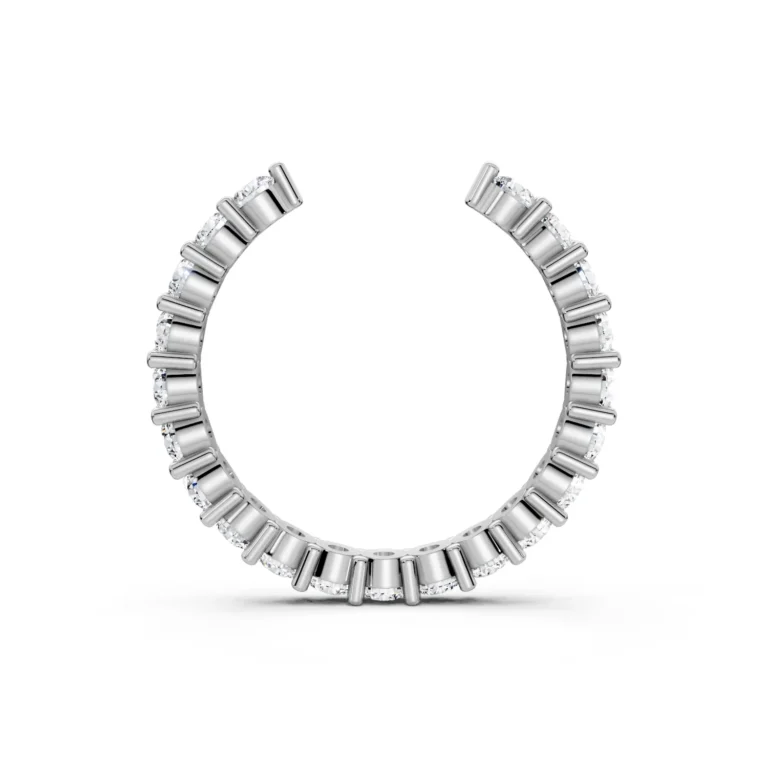 7 Single Row open Prong Setting Shared Prong Light Pass 34coverage round