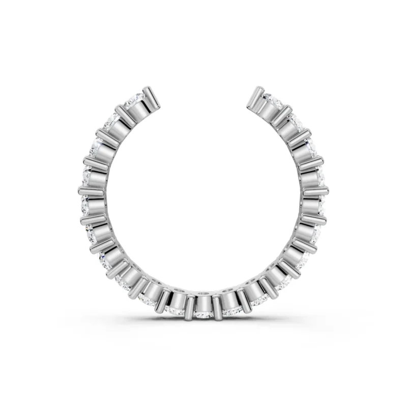 7 Single Row open Prong Setting Shared Prong Light Pass 34coverage round