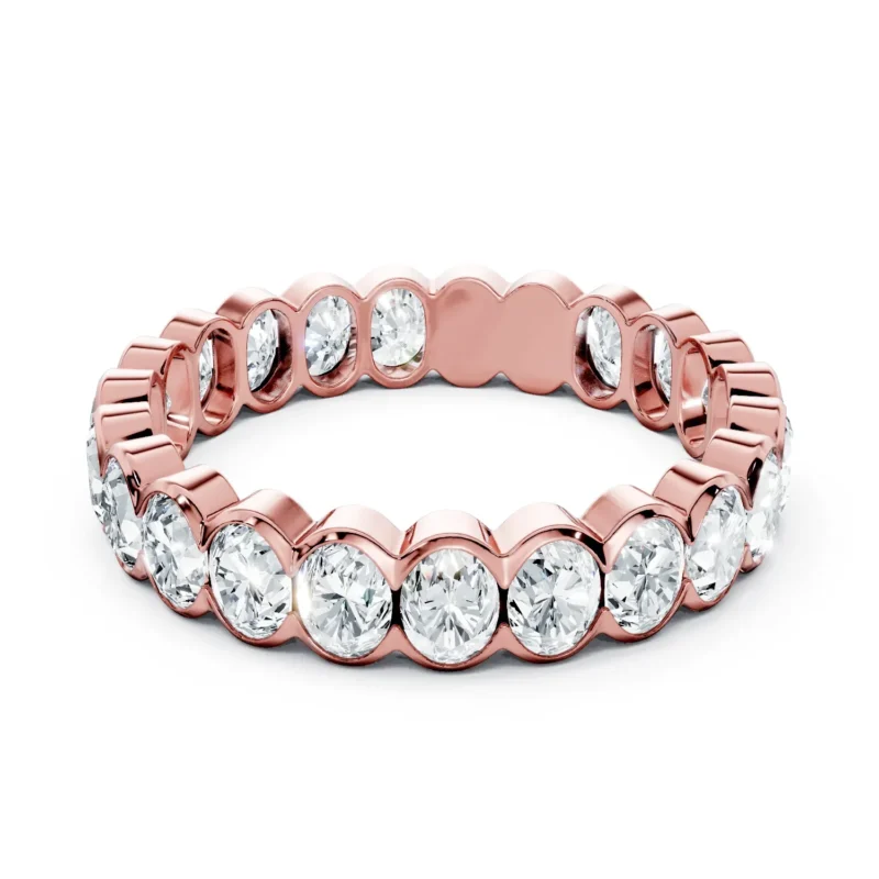 9 Eternity Stack Single Row Half Bezel Light Pass North South full coverage oval 4.0