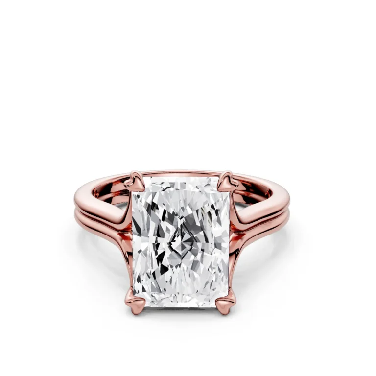 9 Solitary Fashion Heart Prong Cathedral Standard Profile Double Shank radiant engagement ring 1