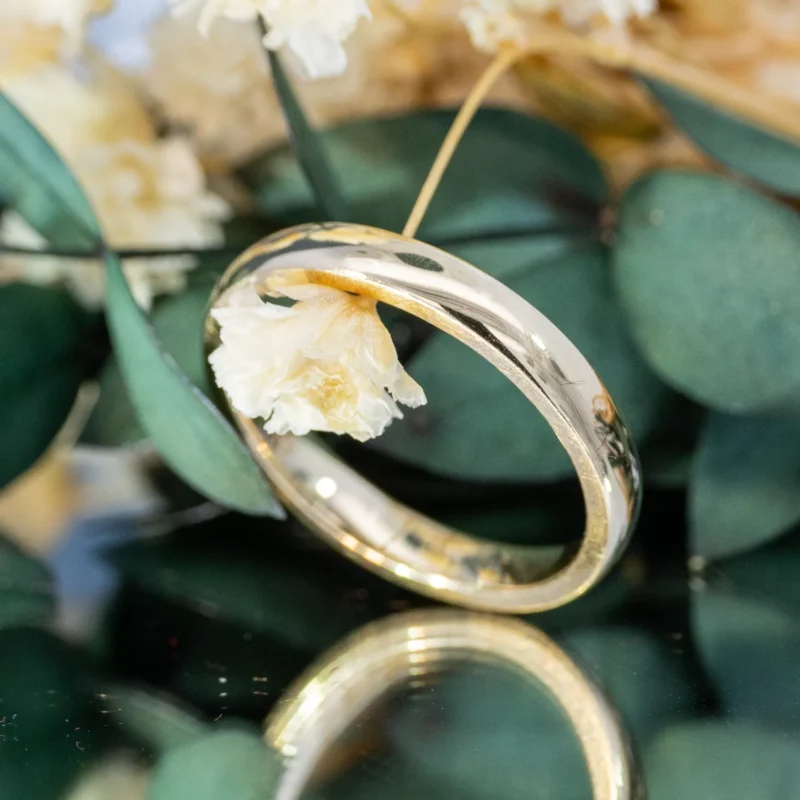 Timeless Solitaire Comfort 3mm Wedding Band 1