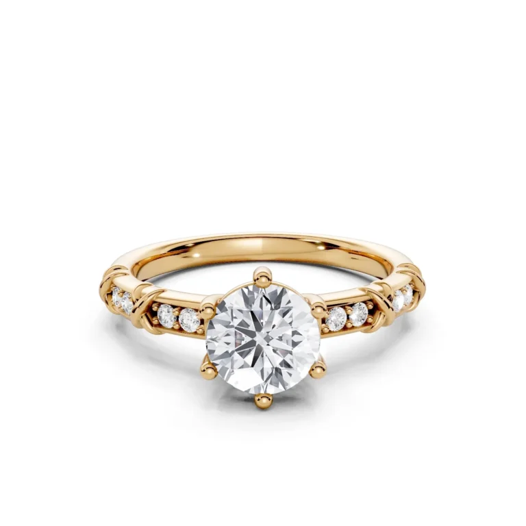 1 Vivre Features Solitary Four Prong Low Profile Bead Bright 1 2 coverage round 3ct