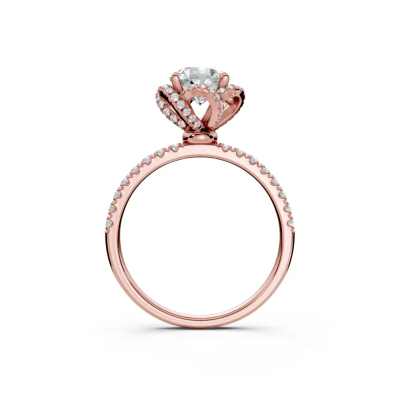 10 Vivre Features Halo Four Prong Outstanding Profile U Pavé 1 2 coverage round 1ct