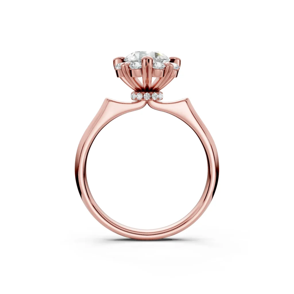 10 Vivre Features Halo Hidden Halo Heart Prong Outstanding Profile Solitaire Knife round 1ct