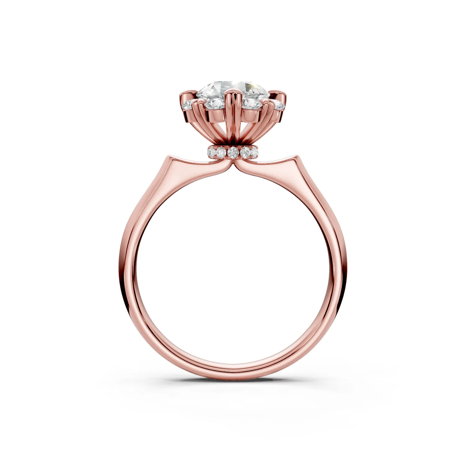 10 Vivre Features Halo Hidden Halo Heart Prong Outstanding Profile Solitaire Knife round 1ct