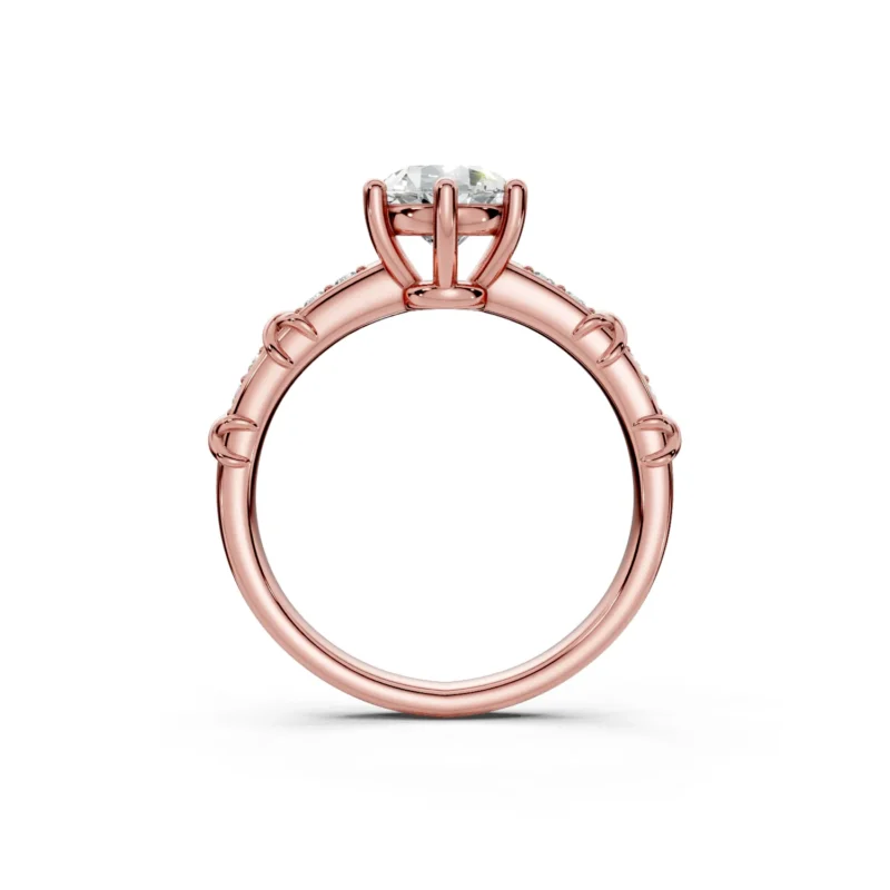 10 Vivre Features Solitary Four Prong Low Profile Bead Bright 1 2 coverage round 3ct